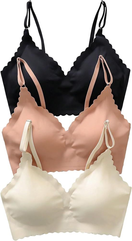 Verdusa Women's 5Pack Padded Seamless Bralettes Bra Camisole Top Everyday Bras | Amazon (US)