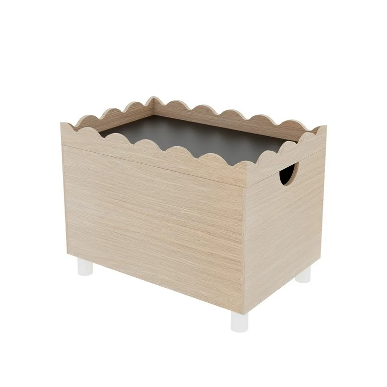 House of Happy Wiggle Wooden Kids Toy Storage Trunk with Lift Off Top, Natural | Walmart (US)