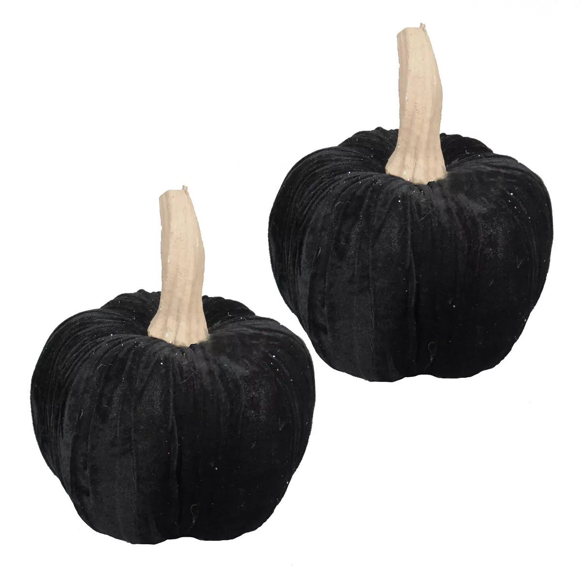 YOOCOZZ 2-Piece Halloween Decoration Black Velvet Pumpkin Large | Target