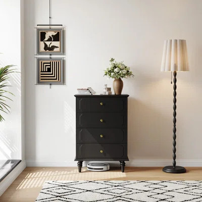 Mid Century Dressers Chests Of Drawers With 4 Drawers For Bedroom | Wayfair North America