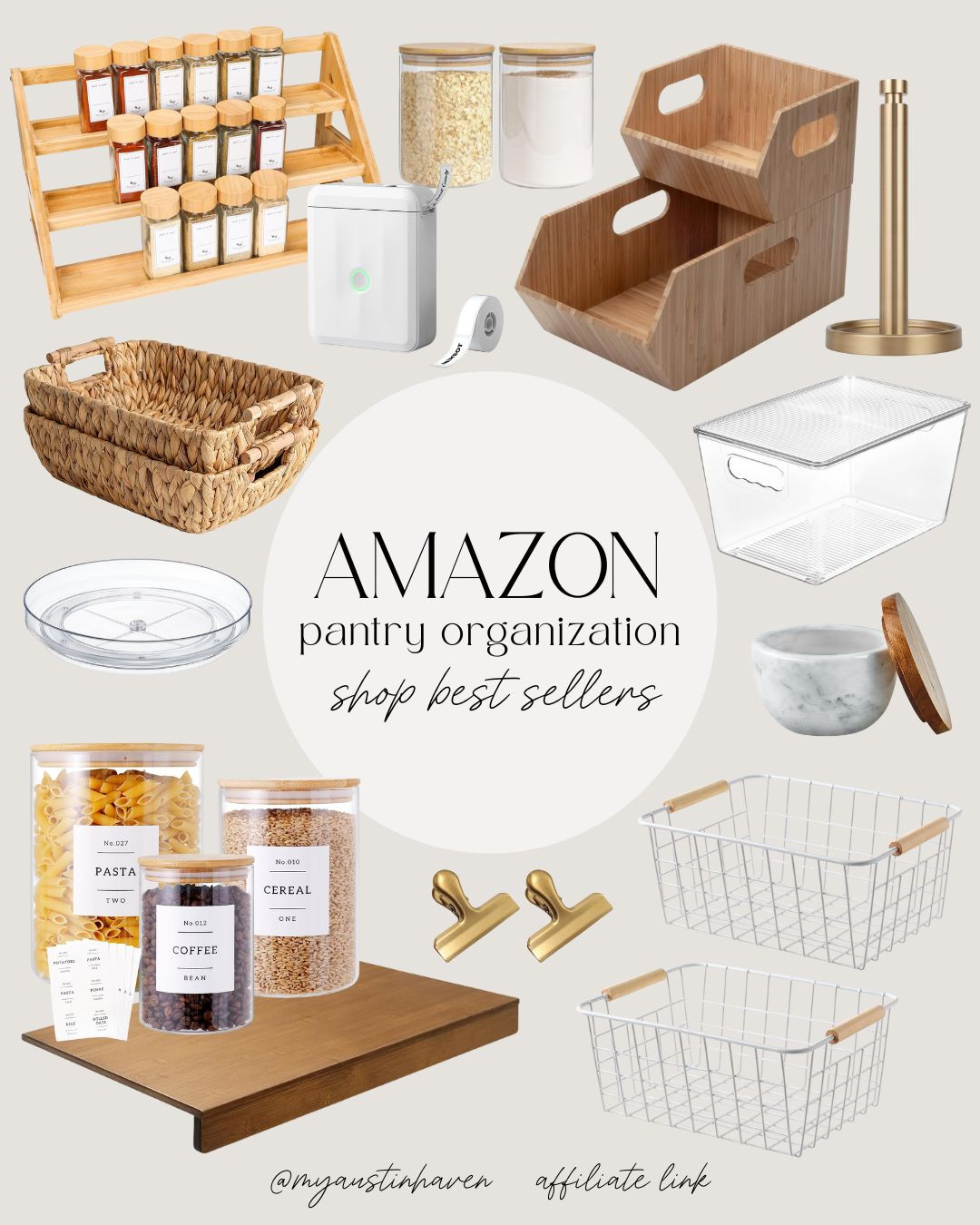 Amazon pantry organization essentials! Keep your kitchen tidy and stylish with these best sellers. Stackable bins, airtight jars, lazy susan, basket, storage and organization, bag clips, neutral decor, affordable Amazon home. 🍽️✨
 

 #LTKHome #LTKFindsUnder50 #LTKFindsUnder100