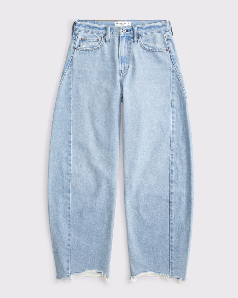 Mid Rise Barrel Jean | Abercrombie & Fitch (US)