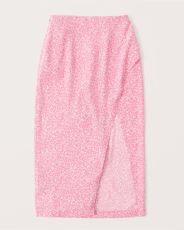 Wrap Midi Skirt | Abercrombie & Fitch (US)