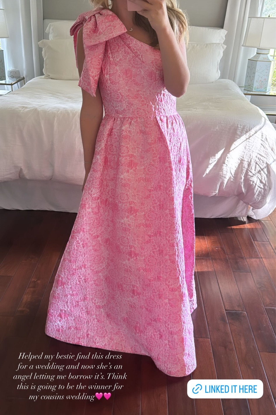 Pink formal wedding guest dress! The texture is so pretty! I’m wearing a small 

#LTKWedding