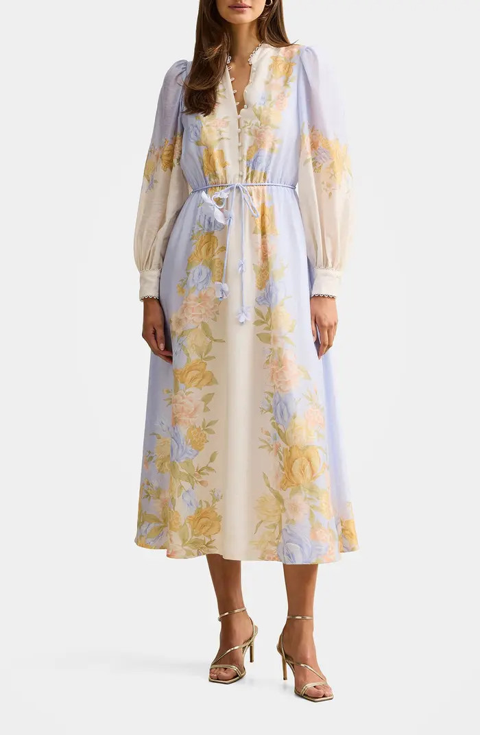 Courtney Placed Floral Long Sleeve Dress | Nordstrom
