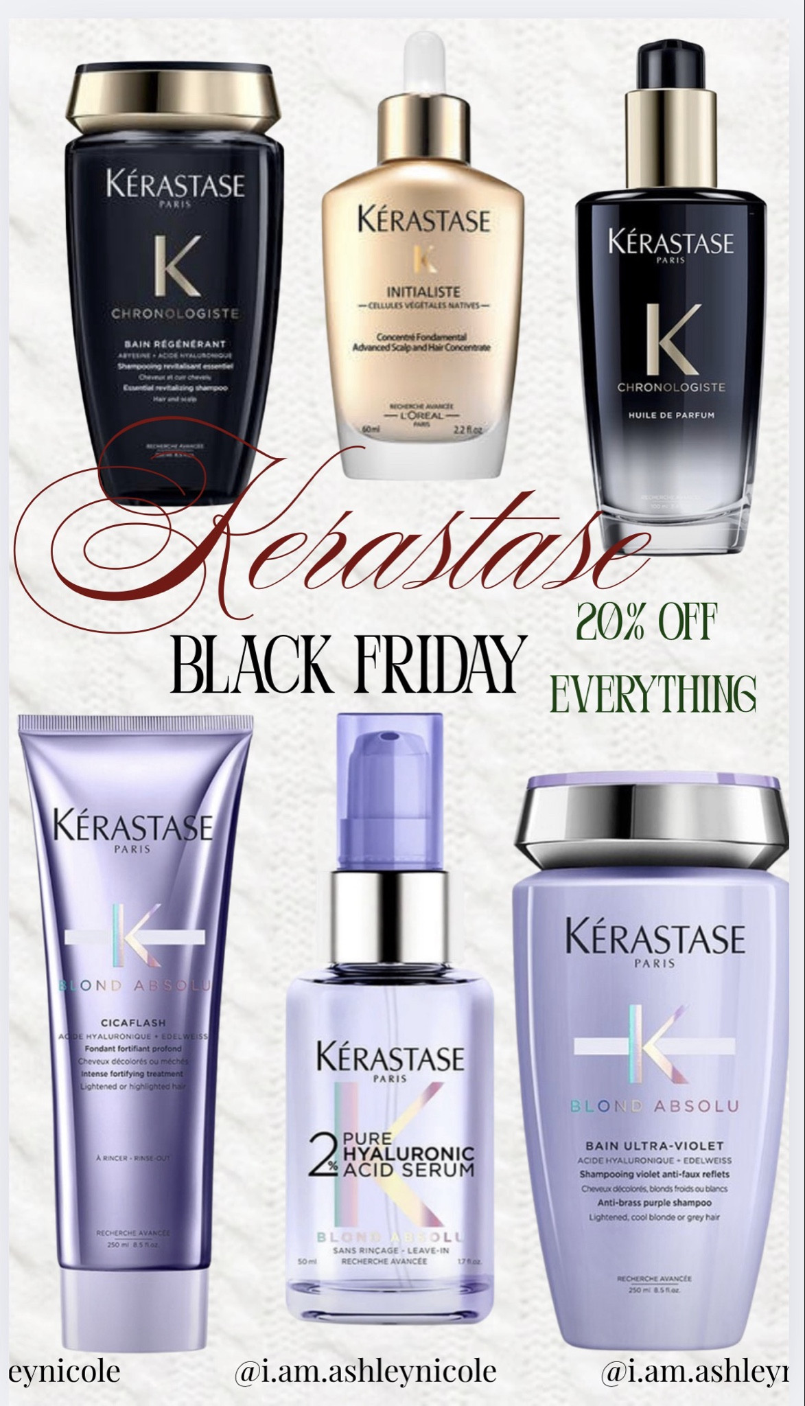 Kerastase Black Friday and cyber Monday deals. 20% off. This is my absolute favorite luxury hair product brand. @kerastase 

#LTKCyberWeek #LTKHoliday #LTKGiftGuide