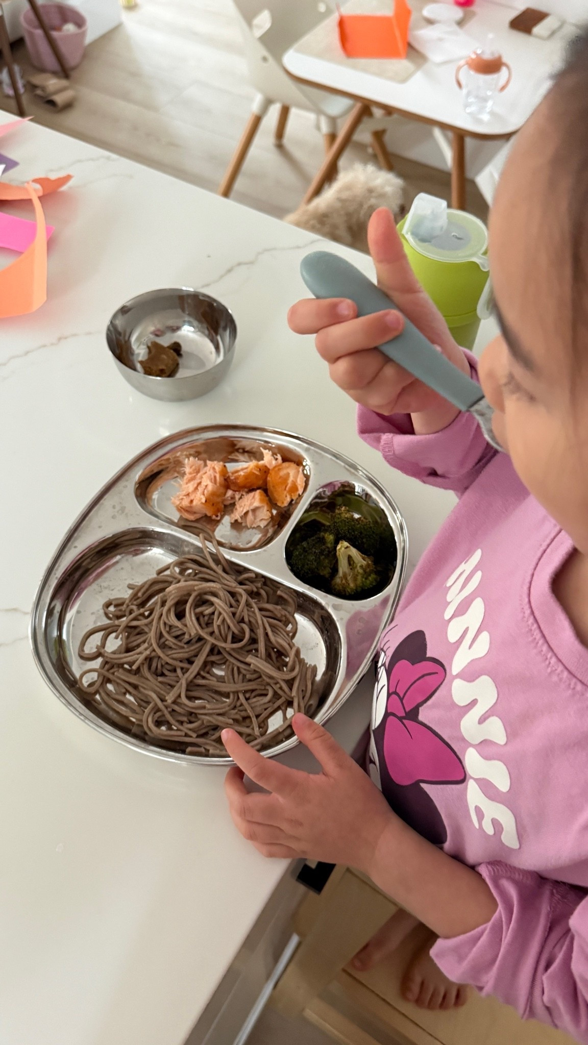soba salmon for lunch on our new plates! @ahimsahomeusa #toddlerfinds #toddlermeals #toddlerplates #sponsored

#LTKmorningroutine #LTKmomlife #LTKKids