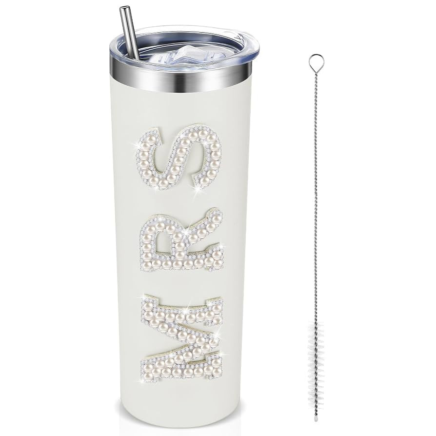 Zhehao Bride Cups Tumbler 20 oz Bachelorette Gift for Bride Tumblers Stainless Steel Mrs Cup with... | Amazon (US)