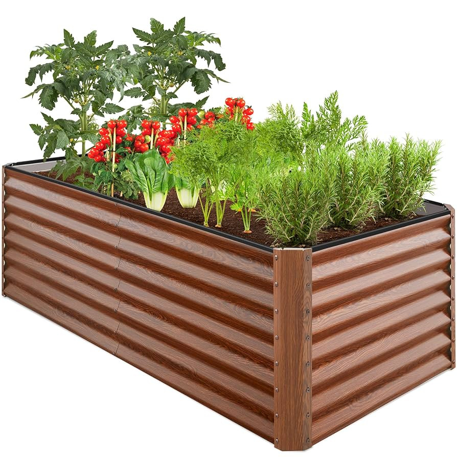 Best Choice Products 6x3x2ft Outdoor Metal Raised Garden Bed, Deep Root Box Planter for Vegetable... | Amazon (US)