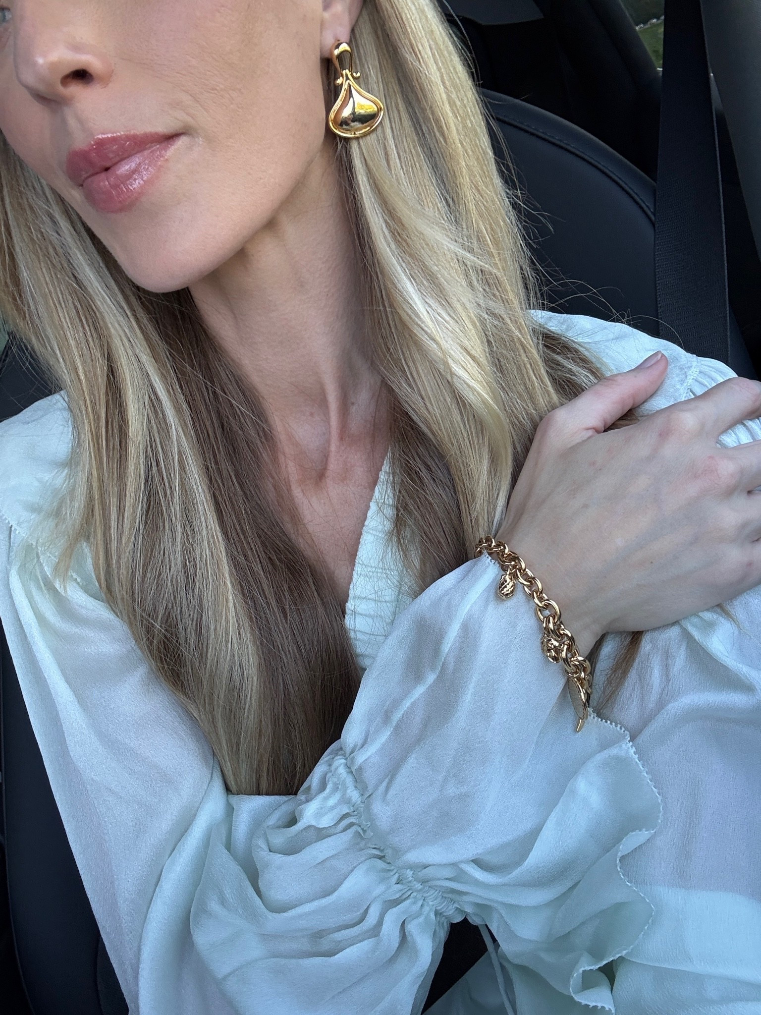 Earrings under $75 add a modern look to this dress (similar linked) 🫶🏻 Charm bracelet is Chloe and a splurge—similar linked!

#LTKootd #LTKgrwm #LTKSeasonal