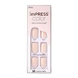 KISS imPRESS Color Press-On Manicure, Gel Nail Kit, PureFit Technology, Short Length, “Point Pink”,  | Amazon (US)