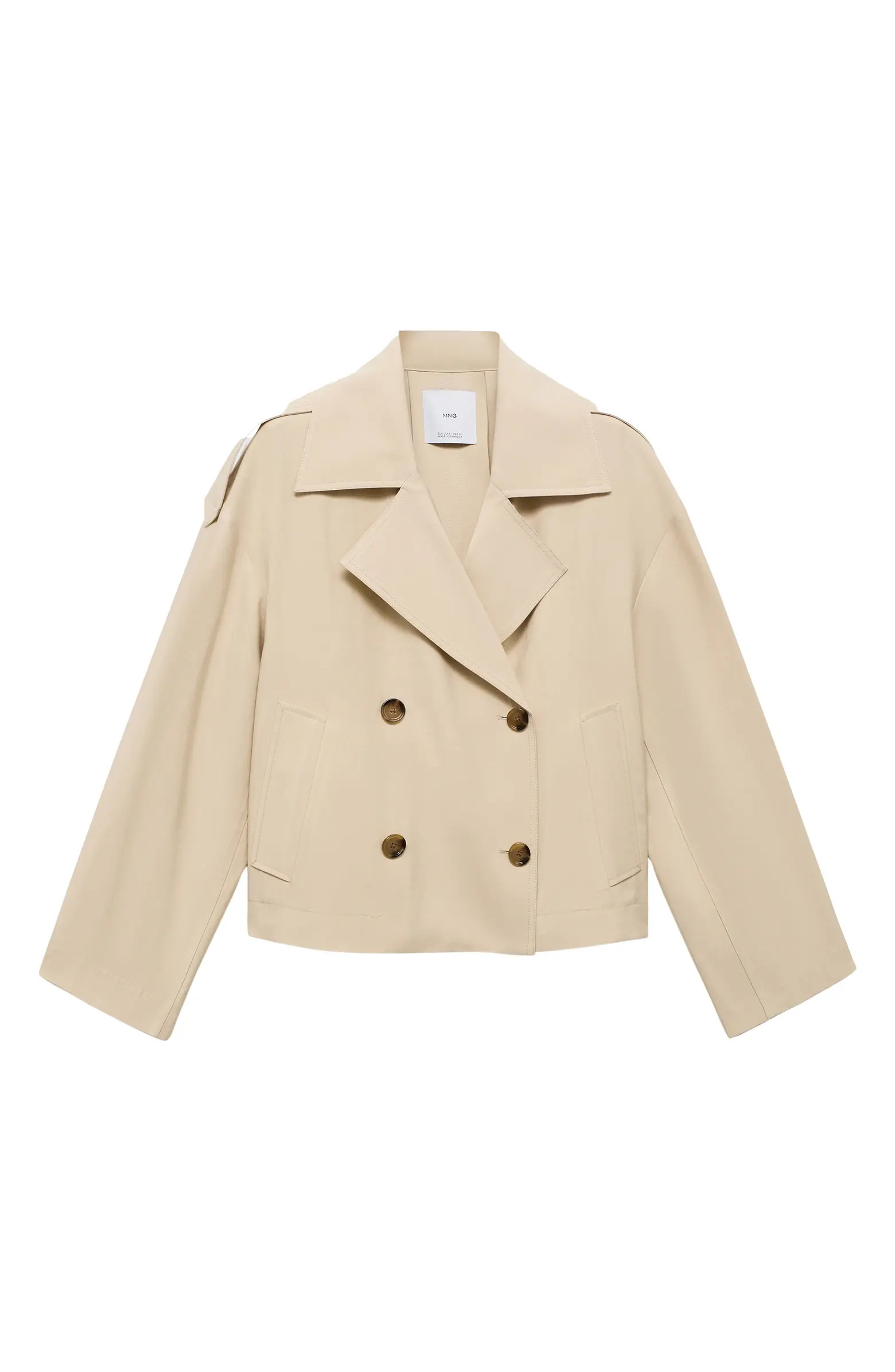 MANGO Crop Trench Coat | Nordstrom | Nordstrom