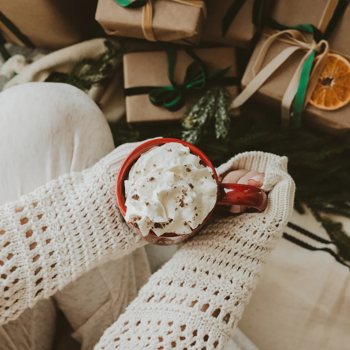 Holiday Cheer Christmas Stoneware Coffee Mug - 14 oz | Abandoned Cakes