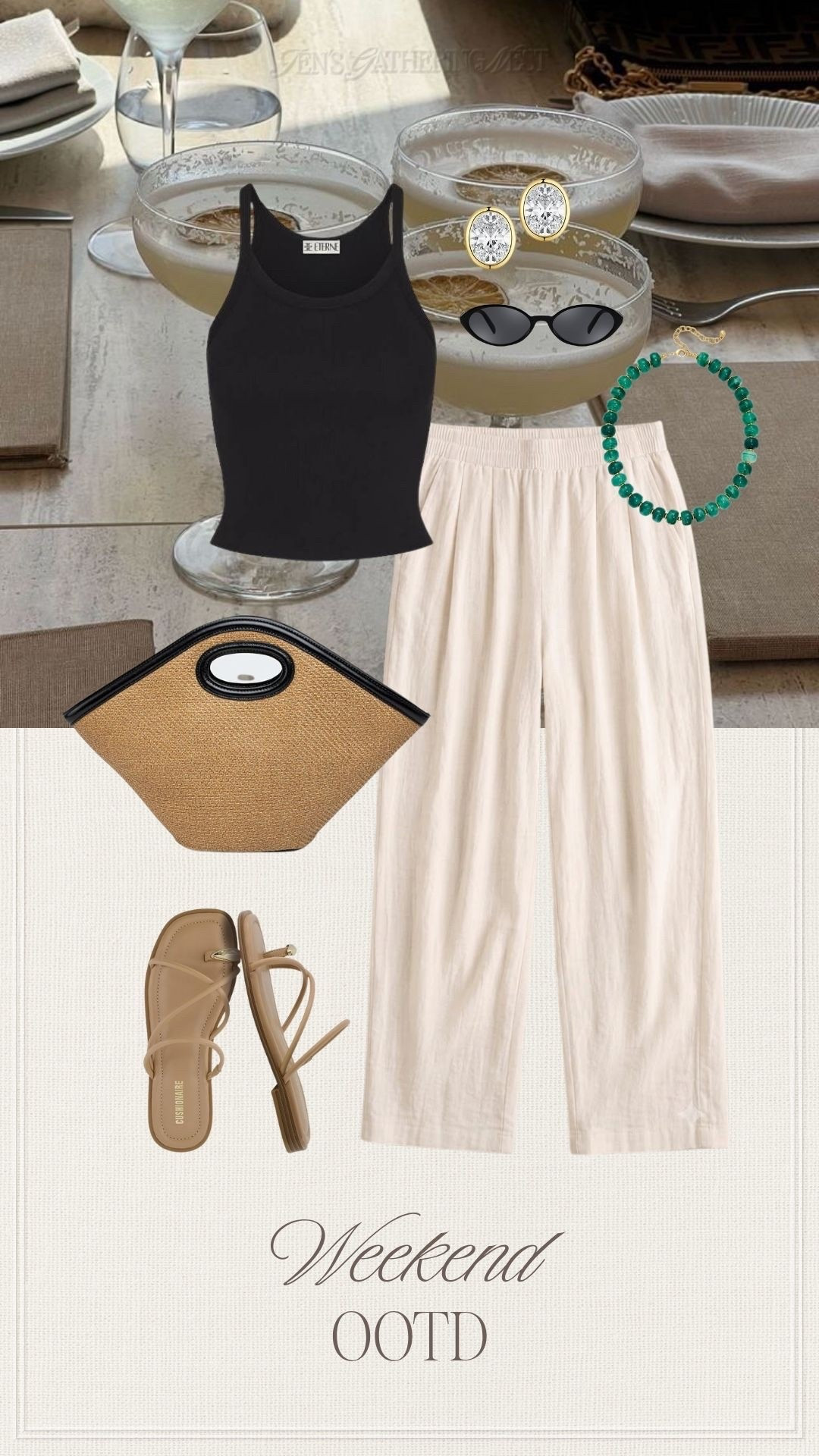 Amazon outfit inspo with an elevated summer feel. 🤎 A simple black tank, breezy linen-style pants, neutral sandals and statement accessories for a polished warm-weather look.

#amazonfashion #amazonstyle #amazonfinds #whatiwore #affordablefashionfinds #summeroutfit #neutraloutfit #elevatedstyle #vacationstyle #outfitinspo #ootd

#LTKootd #LTKSeasonal