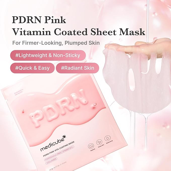 medicube Salmon DNA PDRN Pink Vita Coating Sheet Mask 10EA - Korean sheet mask for glass skin - L... | Amazon (US)