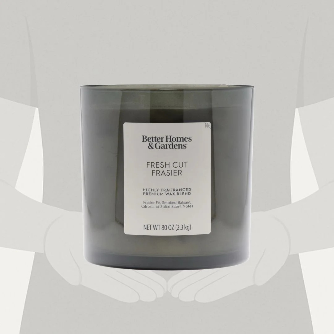 Better Homes & Gardens Fresh Cut Frasier Scented 4-Wick 80oz (2.26 kg) Large Oversized Jar Candle | Walmart (US)