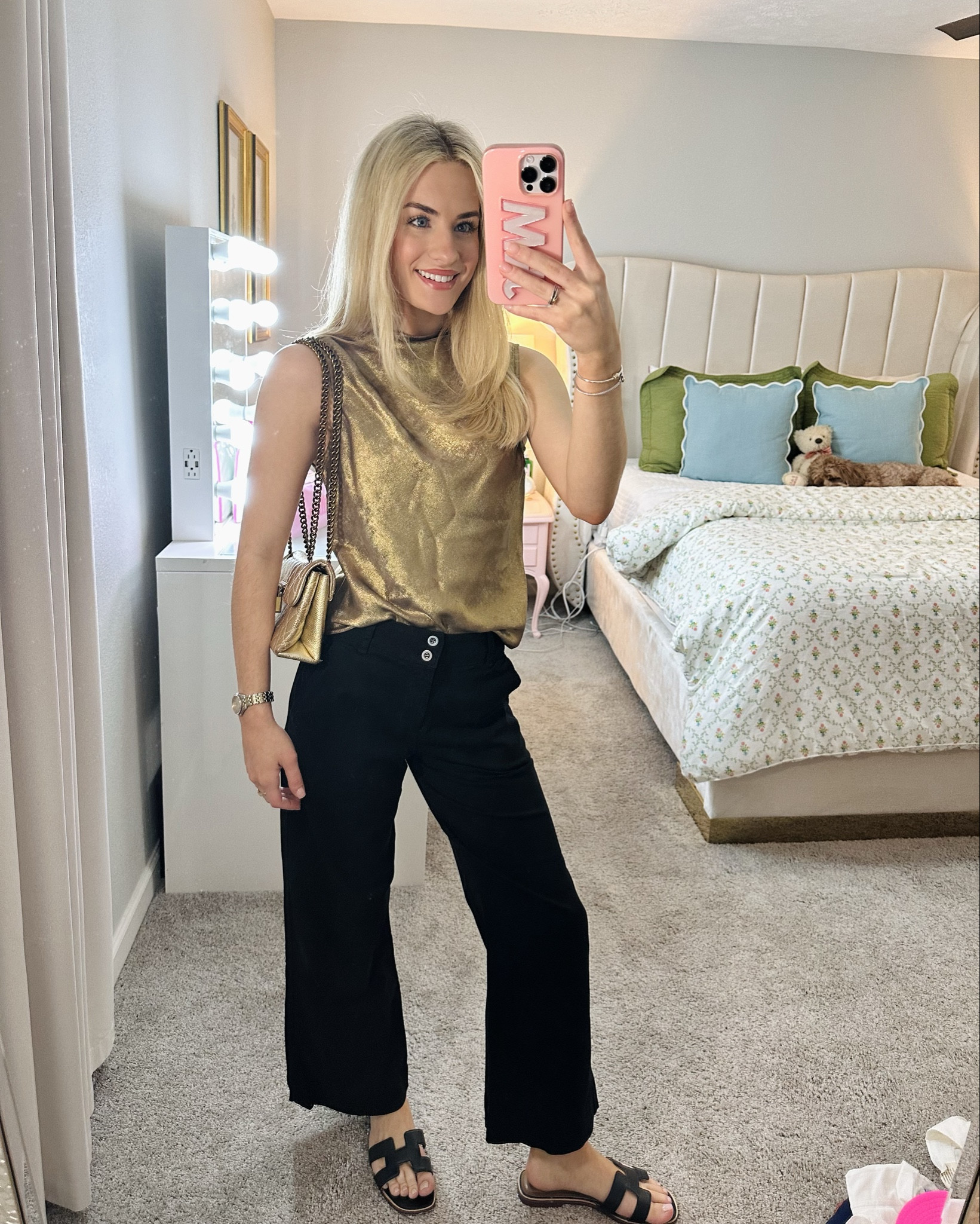 Elevated basics are a MUST! I love this top & bottom from Bella Dahl. The pants are so comfortable & flattering, and give a much more elegant look than jeans! I love this gold top too, I wore it for New Years and everyone loved it! 

#LTKStyleTip #LTKU #LTKWorkwear