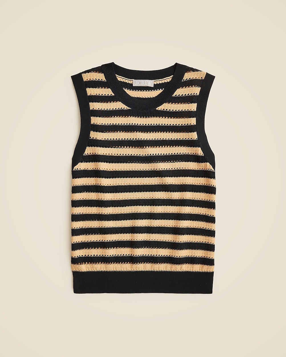 Pointelle-stitch sweater shell in stripe | J. Crew US