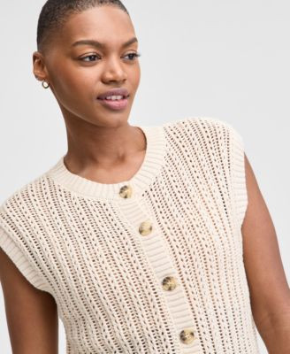 And Now This Women's Open-Knit Button-Front Cardigan Sweater, Regular & Petite, Exclusively at Ma... | Macy's