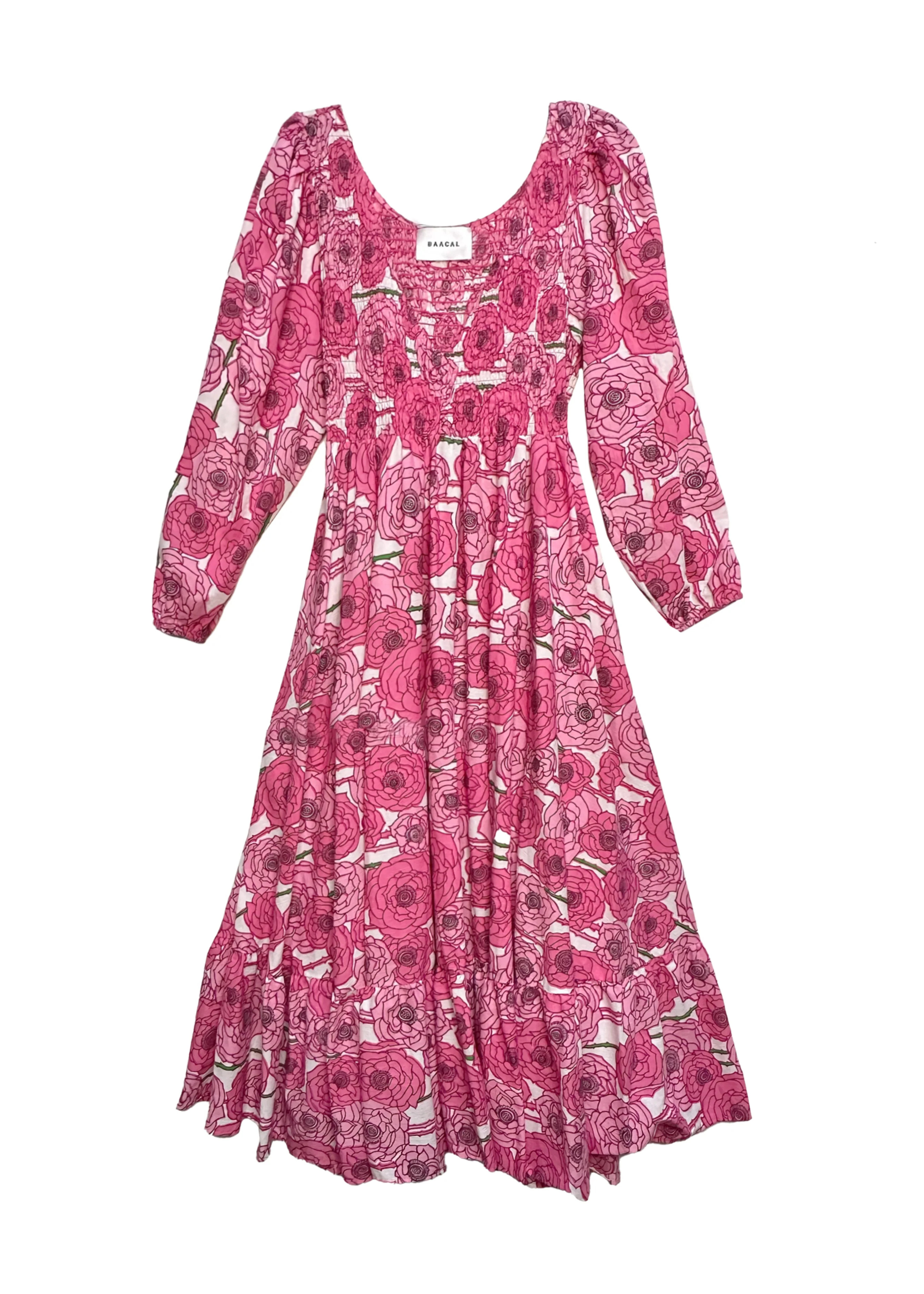 Remy Midi Dress- Pink Peony- BAACALxBECCA | BAACAL Limited, LLC