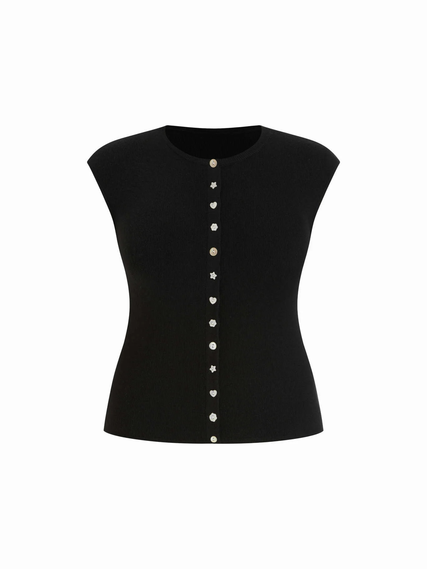 -30% Mandarin Collar Metal Detail Cut Out Tank Top $15.99$22.90Flash Shipping | Cider