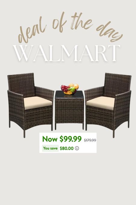 Major price drop on patio furniture today at Walmart 