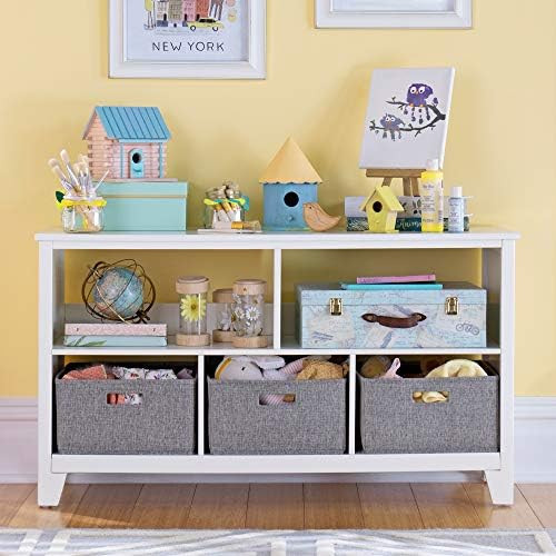 Martha Stewart Living and Learning Kids' Low Bookcase (White) - 24 Inch Wooden Storage Organizer Cub | Amazon (US)