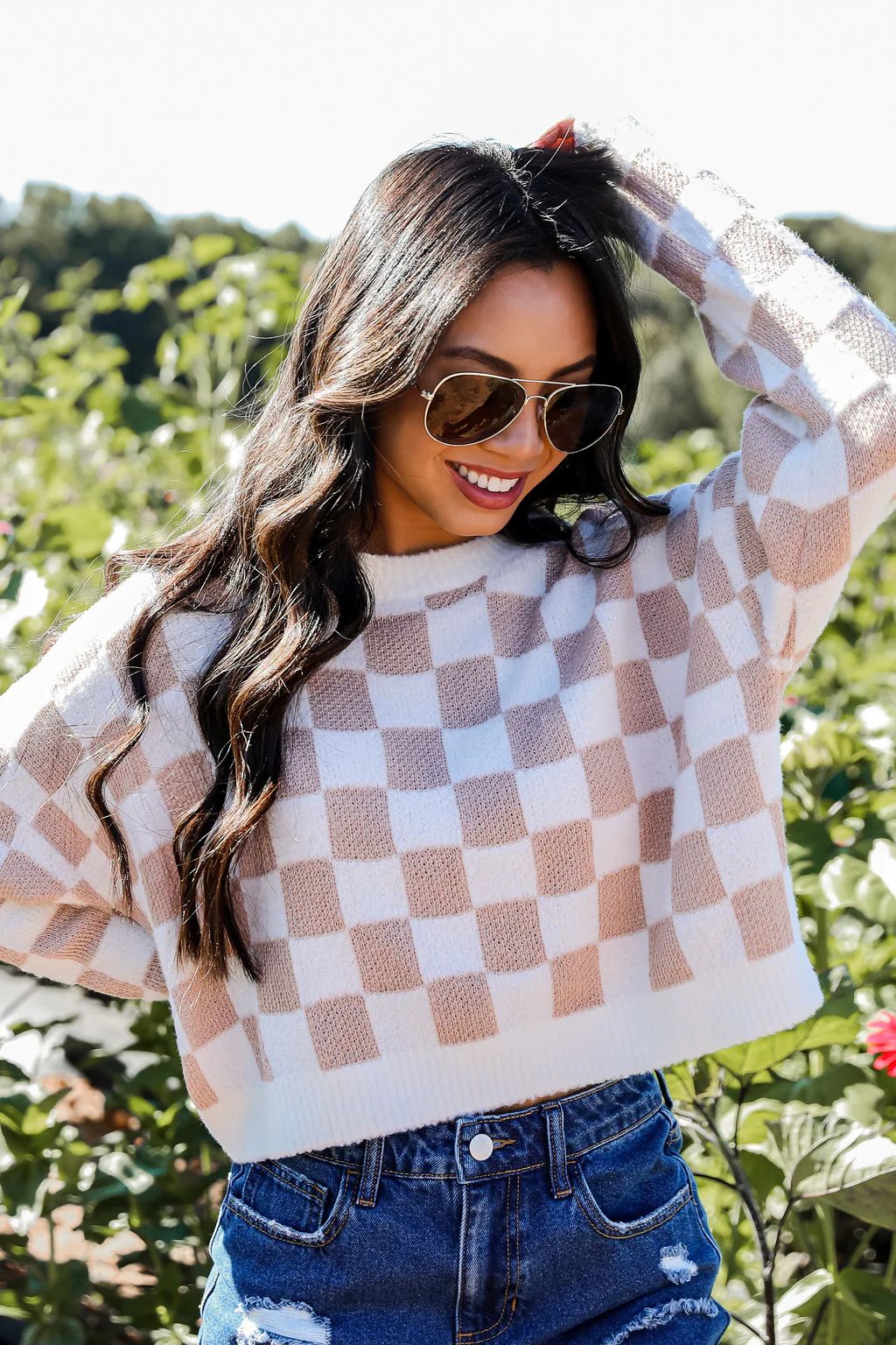 Always Together Checkered Sweater | Dress Up