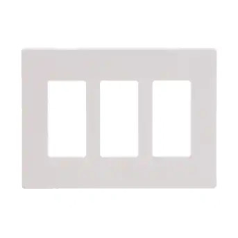 Eaton  3-Gang Midsize Screwless Decorator Wall Plate, White | Lowe's