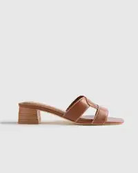 Italian Leather 35mm Wood Block Heel Mule | Quince