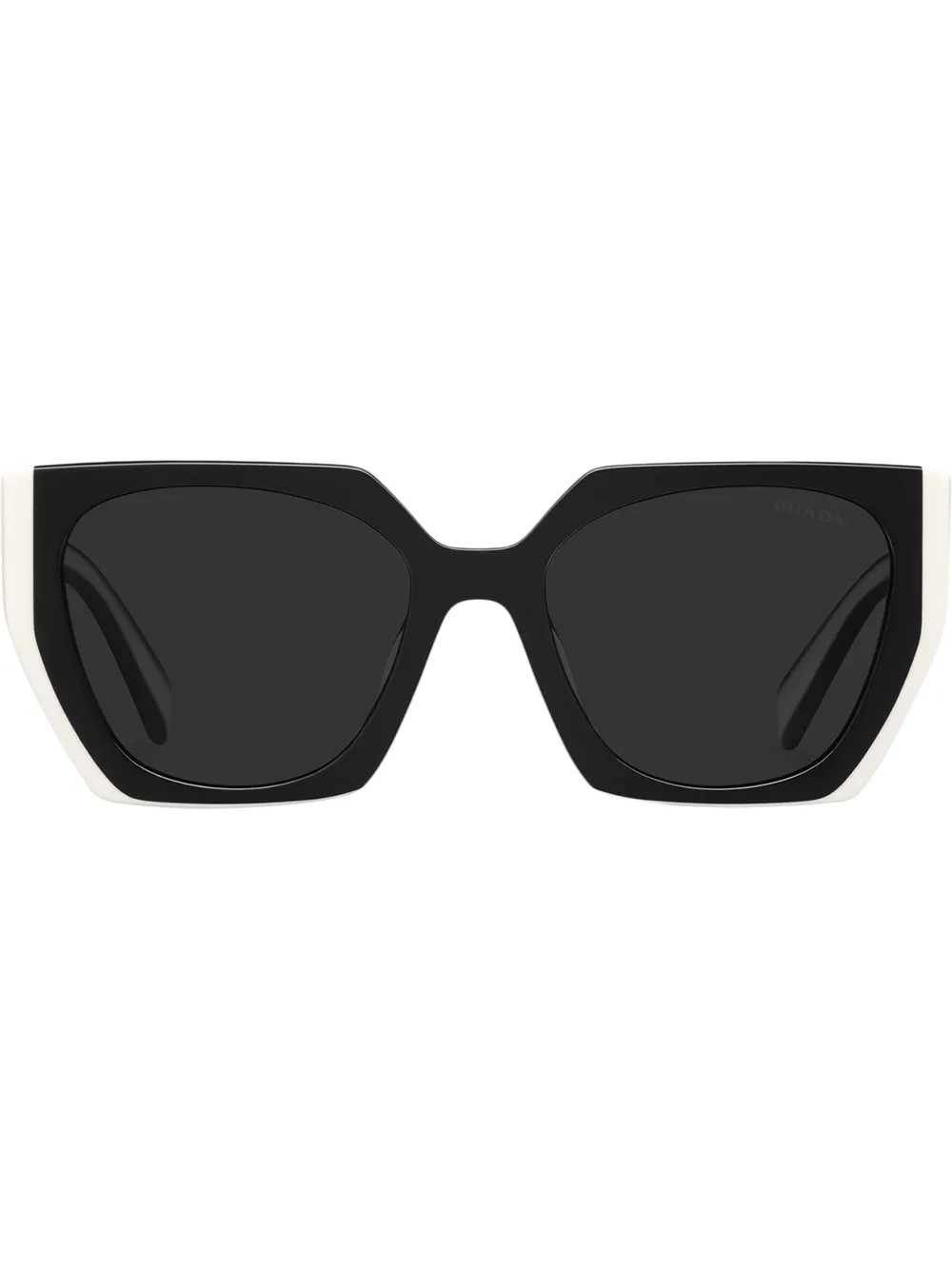 Prada Eyewear Oversize hexagonal-frame Sunglasses - Farfetch | Farfetch Global