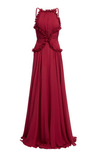 Ruffled Silk Georgette Maxi Dress | Moda Operandi (Global)