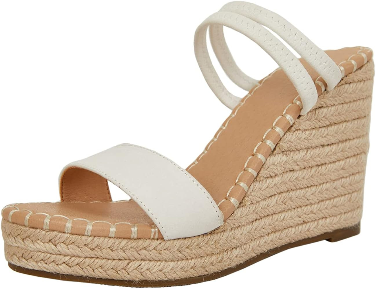 VETASTE Women's Ankle Strap Wedge Sandal Open Toe Strappy Sandals Espadrille Platform Shoes | Amazon (US)