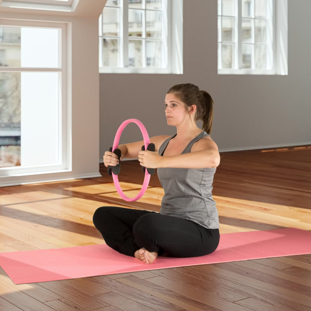 Wakeman Fitness Pilates Dual Grip Toning Ring - Pink (15"") | Target