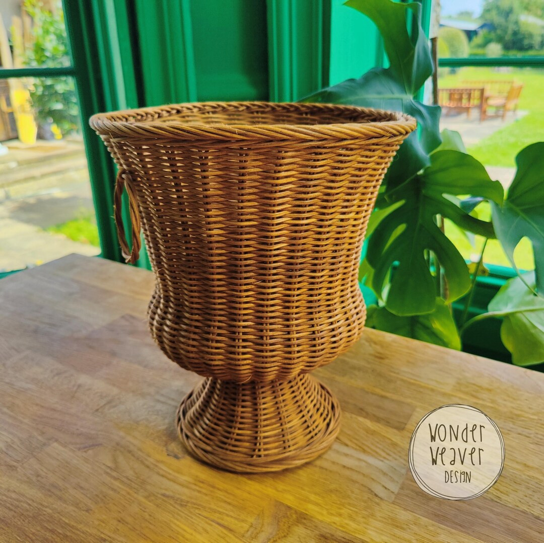 Clearance Sale Till Stock Lasts! Rattan Wicker Urn | Rattan Footed Vase | Natural Planter | Boho ... | Etsy (US)