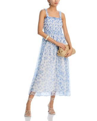AQUA Floral Lace Midi Dress - Exclusive  | Bloomingdale's Women | Bloomingdale's (US)