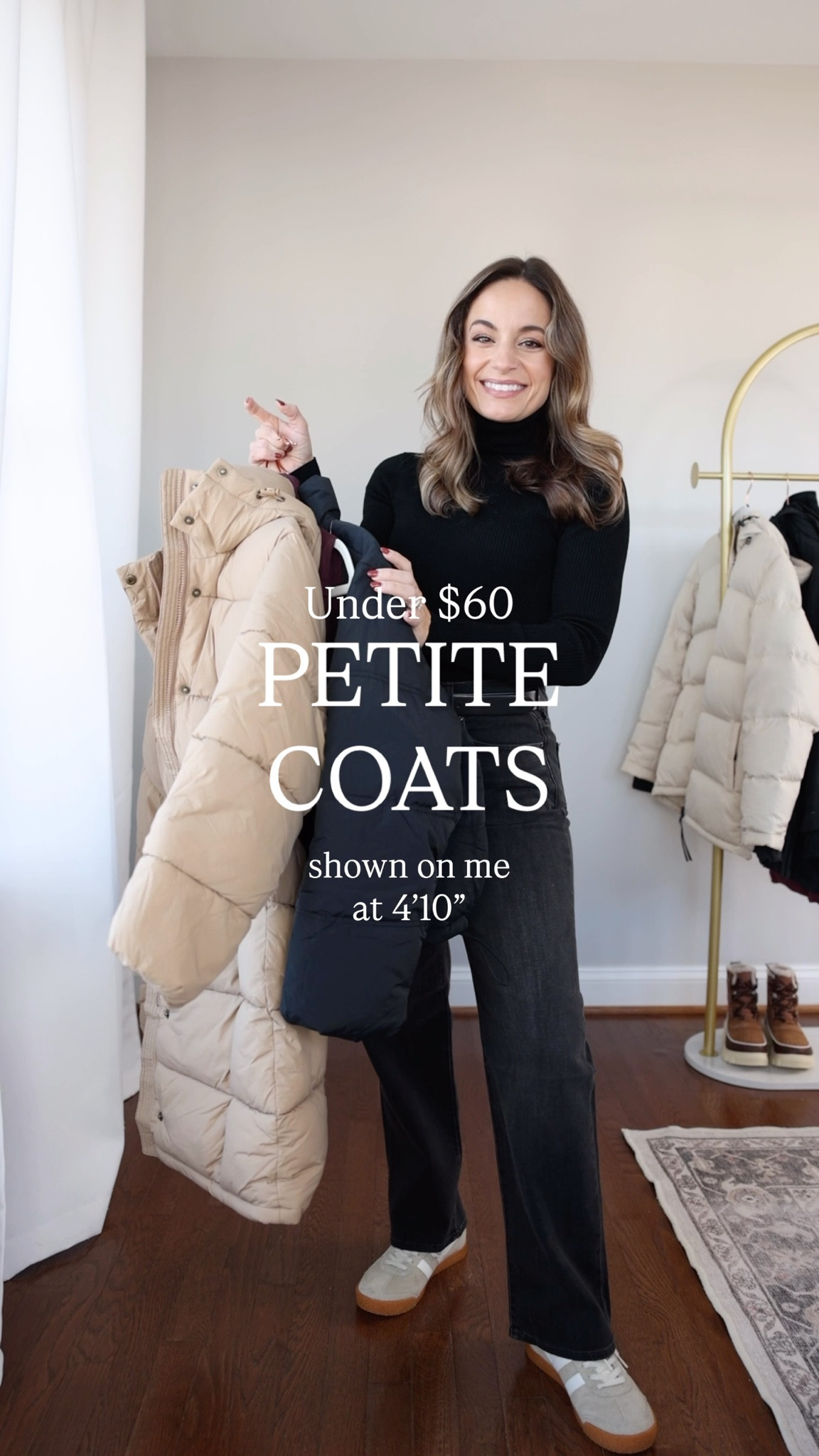 Under $60 petite coats from Old Navy! 

Sharing two coats and one vest with a great petite fit. All under $60. Check out my video reviews for fit details and warmth level. 

Cropped coat: petite xs 
Black turtleneck: petite xs 
Black washed jeans (J.Crew): petite 24 - 10.25” rise, 28” inseam 
Sneakers: tts 

Vest: petite xs 
Sweater: from last year (Gap) 
Jeans (Madewell): petite 24 - 10.5” rise, 27” inseam 
Sneakers: tts 

Puffer coat: petite xs (link shows black)
Leggings (Spanx): xs (link shows navy)
Boots: tts 
Hat: Turtlefur

#LTKPetite #LTKSeasonal