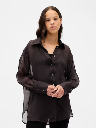 Sheer Organza Big Shirt | Gap (US)