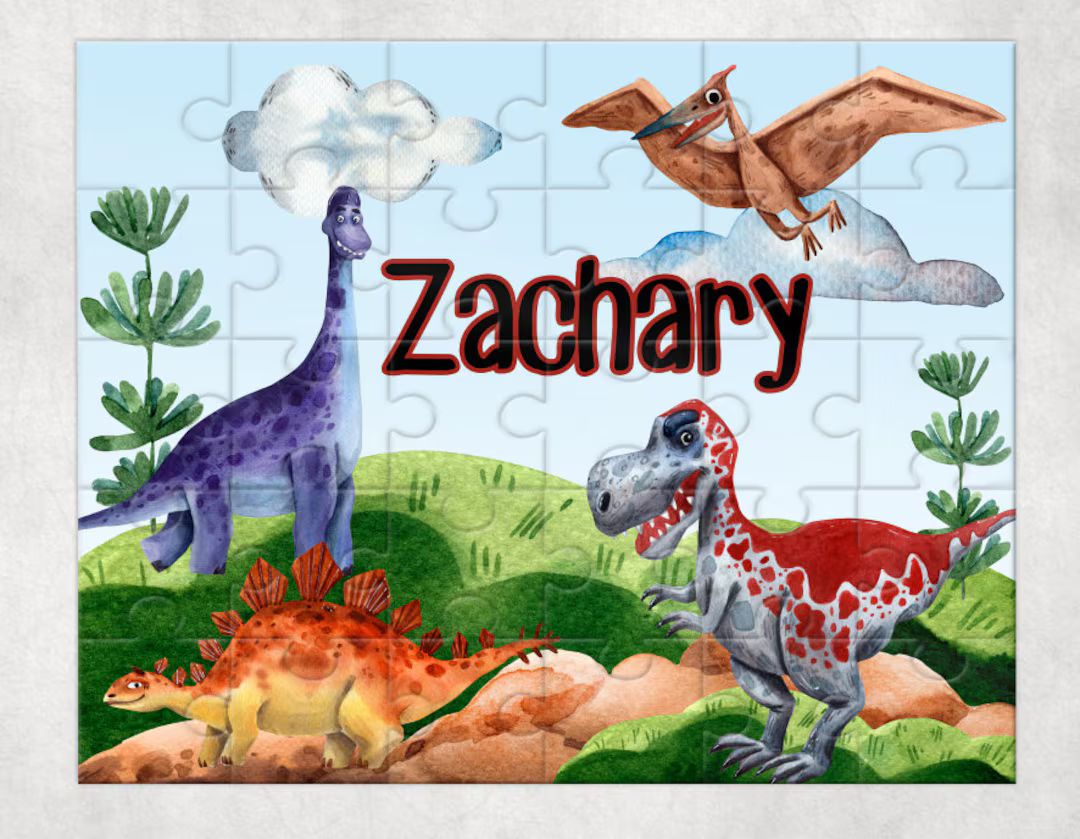 Personalized Dinosaur Puzzle Personalized Puzzle for Kids - Etsy | Etsy (US)