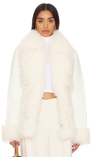 Alexandra Coat in Ivory | Revolve Clothing (Global)