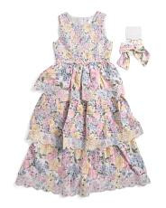 Girls Tiered Floral Dress | TJ Maxx