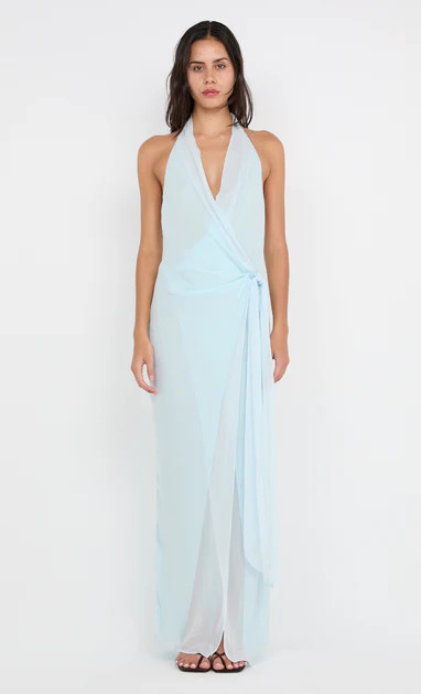 SONEVA WRAP DRESS - ARCTIC BLUE | Bec & Bridge (Global)