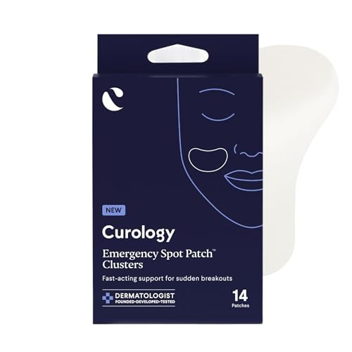 Curology Emergency Spot Patch Clusters for Breakouts, Fast Acting Large Hydrocolloid Pimple Patches for Face, Oil Absorbing, 14 Count | Amazon (US)