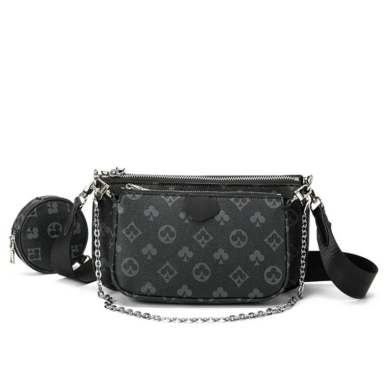 TWENTY FOUR Small Crossbody Bag for Women With Coin Purse Pouch Multi Pocket Chain Strap Side Sho... | Walmart (US)