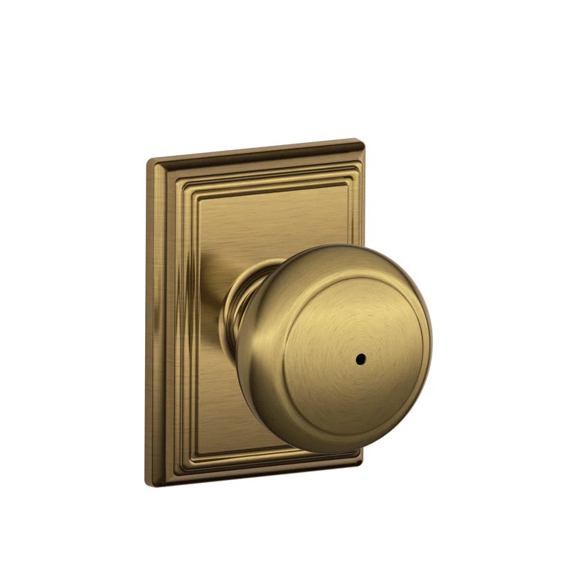 Andover Knob with Addison Trim Bed and Bath Lock | Wayfair North America