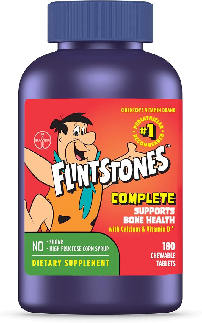Flintstones Vitamins Chewable Kids Vitamins, Complete Multivitamin for Kids and Toddlers with Iro... | Amazon (US)