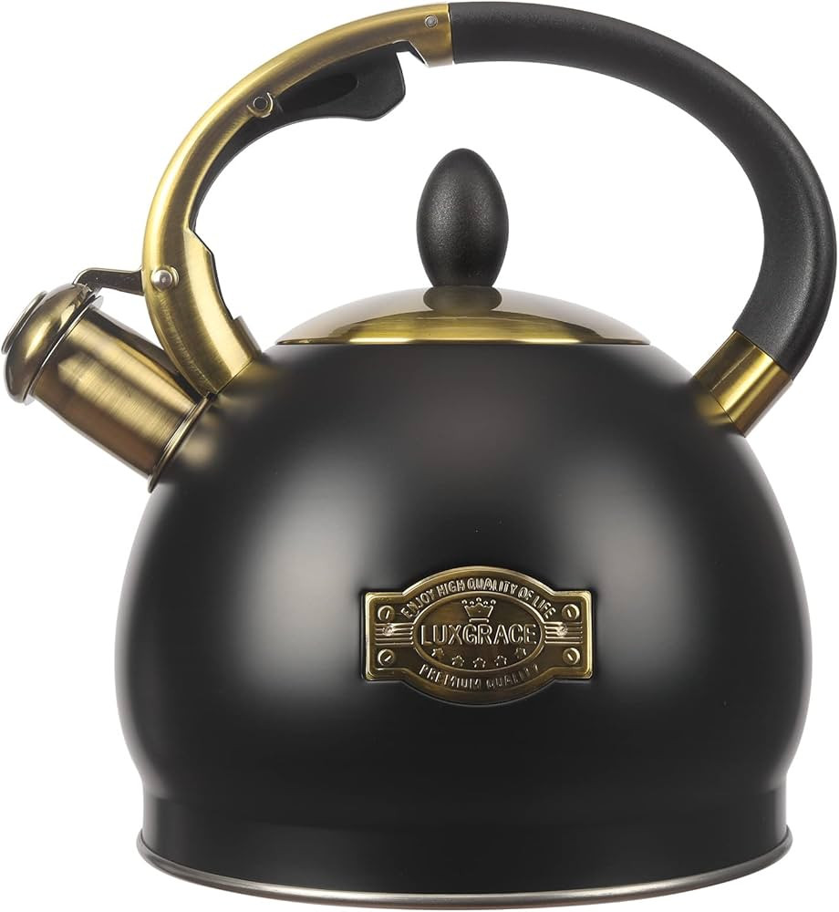 3Quart Whistling Tea Kettle Classic Teapot Stainless Steel Teakettle with Cool Grip for Stovetop | Amazon (US)