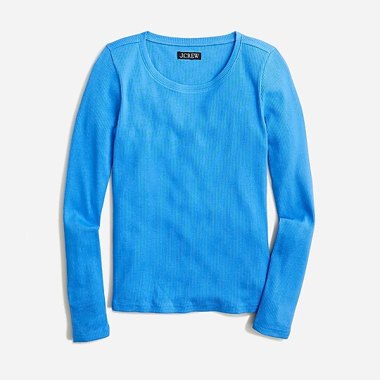Long-sleeve crewneck T-shirt in vintage rib | J. Crew US