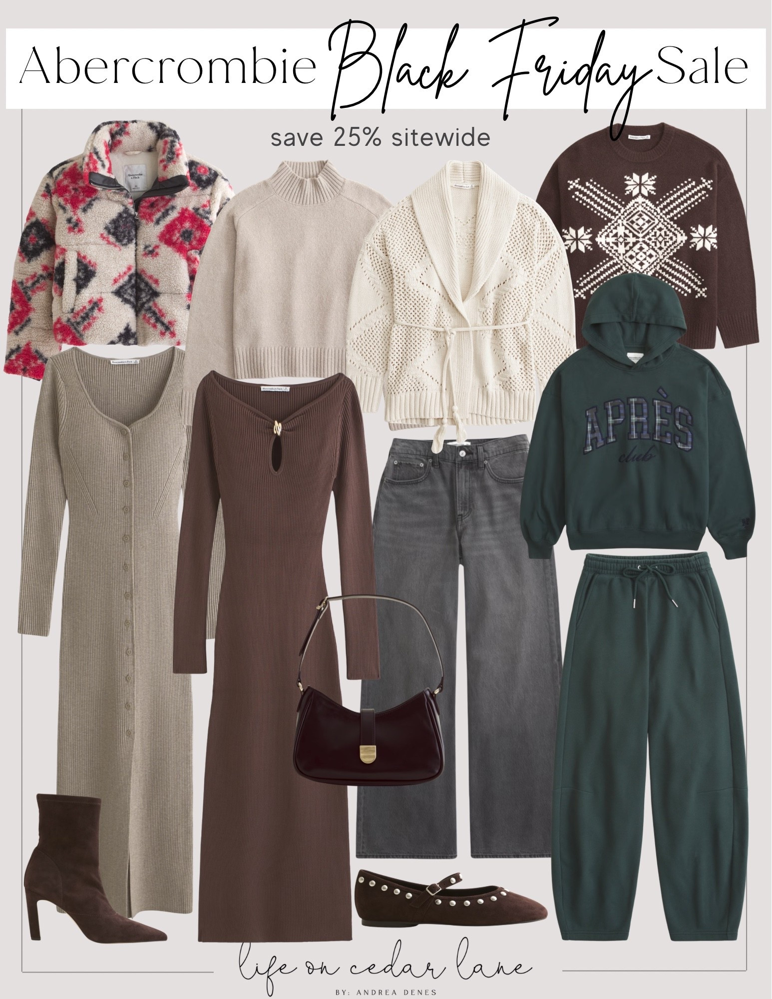 Abercrombie Black Friday- save 25% sitewide + an extra 15% off with code CYBER15! Great time to save on jeans, coats, holiday looks & more!

#holidaylook #blackfriday #datenight


#LTKCyberWeek #LTKSaleAlert #LTKGiftGuide