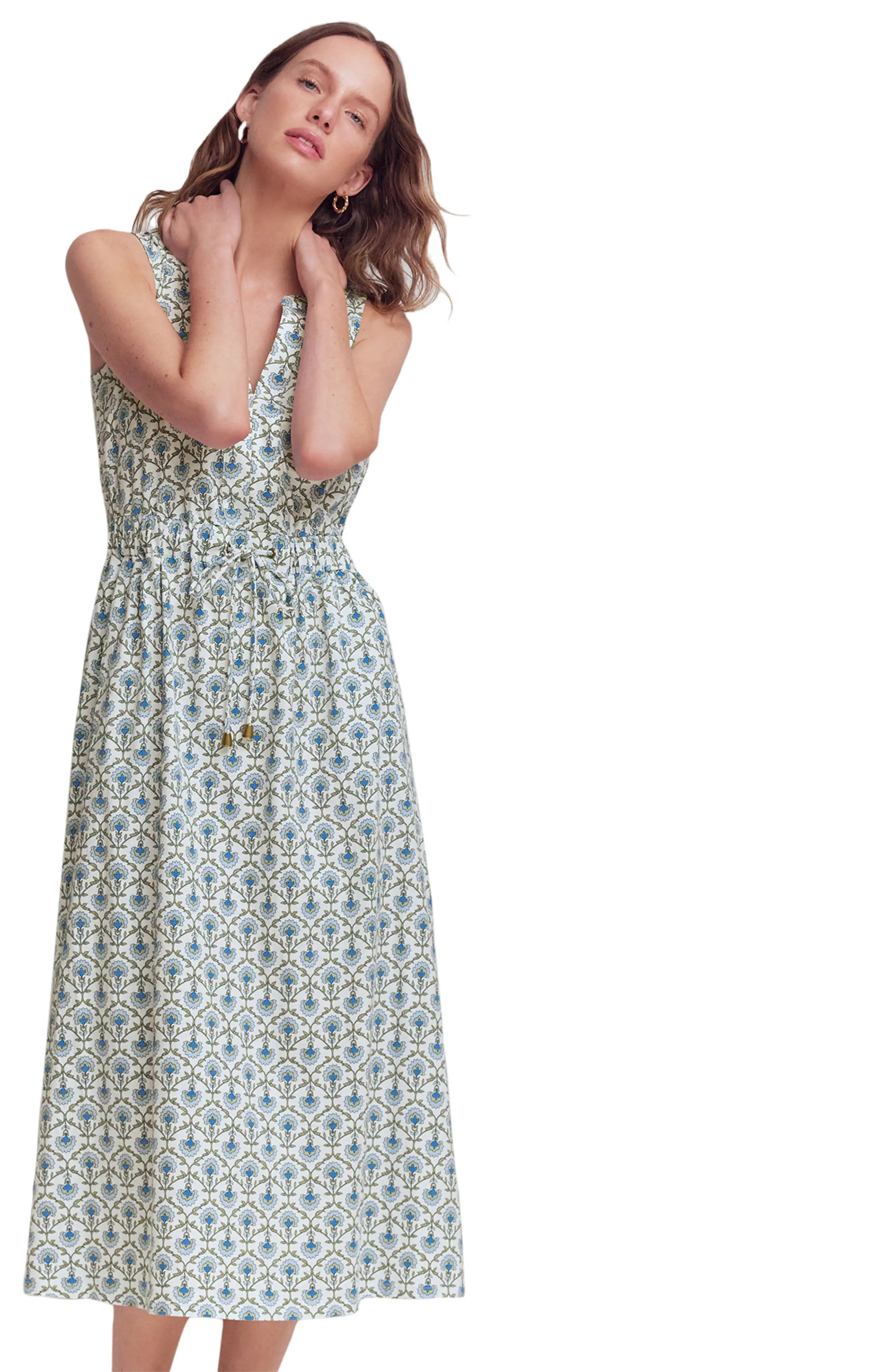 Boden Delphine Cotton Jersey Midi Dress (Women) | Nordstrom | Nordstrom